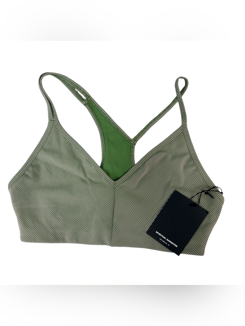 Spiritual Gangster Mercury 2-Tone Longline Bra green size M